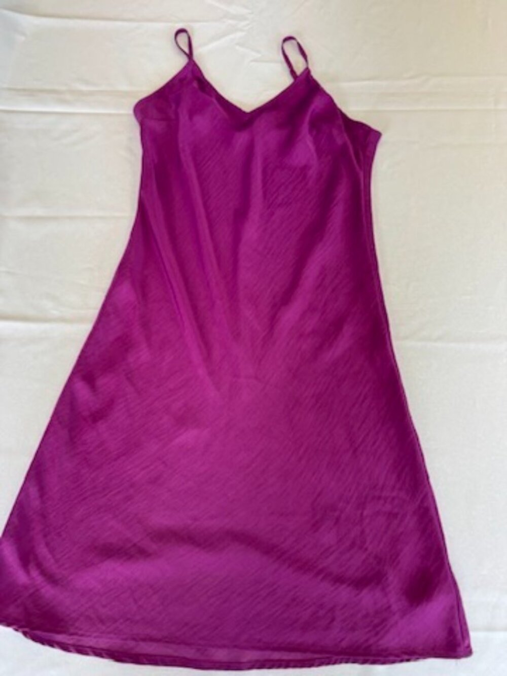 A New Day Magenta Slip Dress Spaghetti Straps Midi Size S